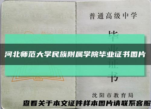 河北师范大学民族附属学院毕业证书图片缩略图