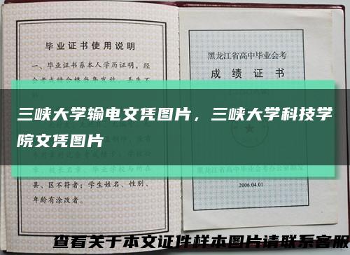三峡大学输电文凭图片，三峡大学科技学院文凭图片缩略图