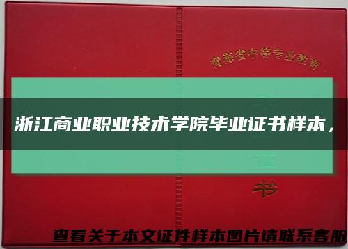 浙江商业职业技术学院毕业证书样本，缩略图