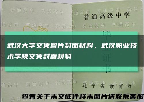 武汉大学文凭图片封面材料，武汉职业技术学院文凭封面材料缩略图