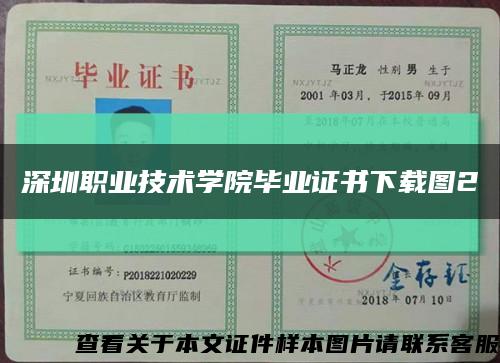 深圳职业技术学院毕业证书下载图2缩略图