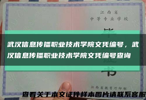 武汉信息传播职业技术学院文凭编号，武汉信息传播职业技术学院文凭编号查询缩略图