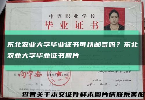 东北农业大学毕业证书可以邮寄吗？东北农业大学毕业证书图片缩略图