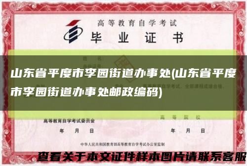山东省平度市李园街道办事处(山东省平度市李园街道办事处邮政编码)缩略图