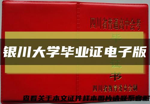 银川大学毕业证电子版缩略图