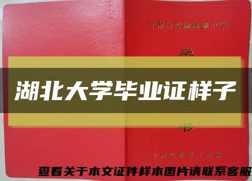 湖北大学毕业证样子缩略图