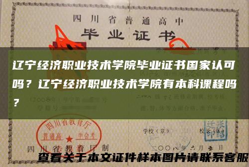 辽宁经济职业技术学院毕业证书国家认可吗？辽宁经济职业技术学院有本科课程吗？缩略图
