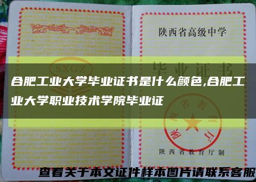 合肥工业大学毕业证书是什么颜色,合肥工业大学职业技术学院毕业证缩略图