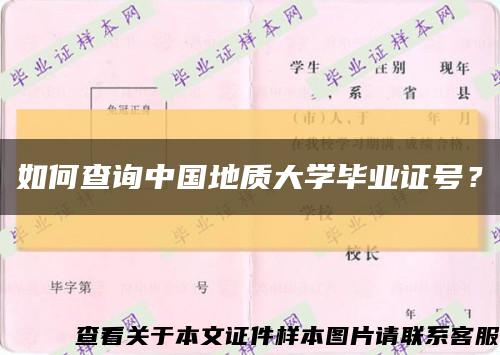 如何查询中国地质大学毕业证号？缩略图