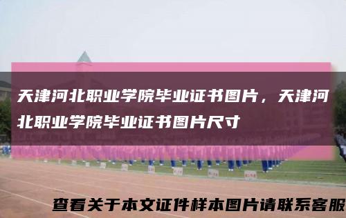 天津河北职业学院毕业证书图片，天津河北职业学院毕业证书图片尺寸缩略图