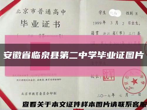 安徽省临泉县第二中学毕业证图片缩略图