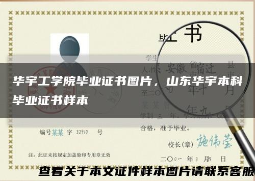 华宇工学院毕业证书图片，山东华宇本科毕业证书样本缩略图