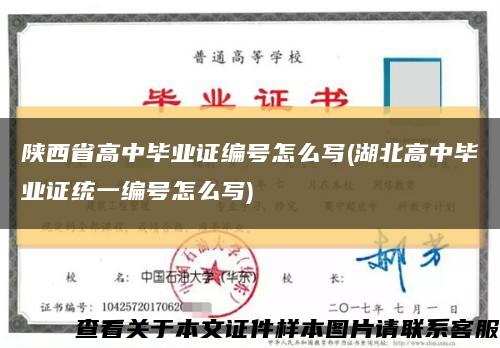 陕西省高中毕业证编号怎么写(湖北高中毕业证统一编号怎么写)缩略图