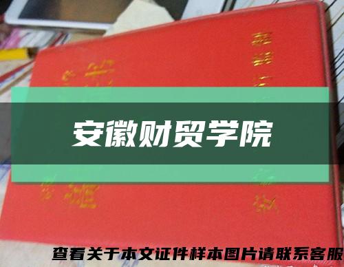 安徽财贸学院缩略图