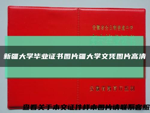 新疆大学毕业证书图片疆大学文凭图片高清缩略图