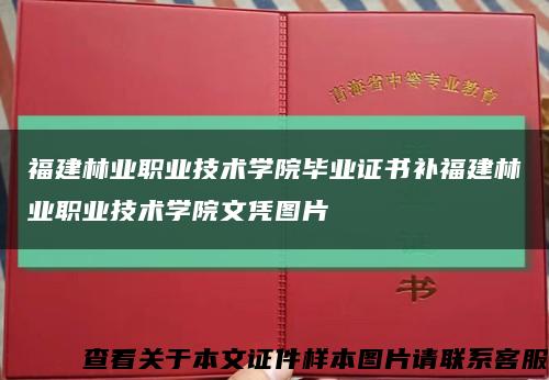 福建林业职业技术学院毕业证书补福建林业职业技术学院文凭图片缩略图