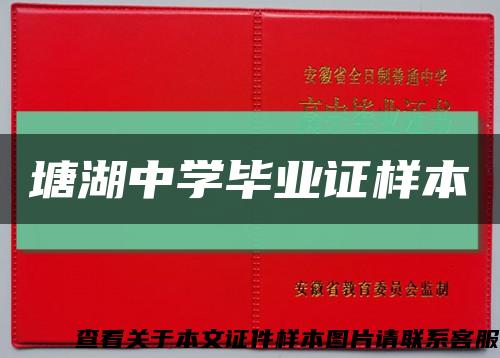 塘湖中学毕业证样本缩略图