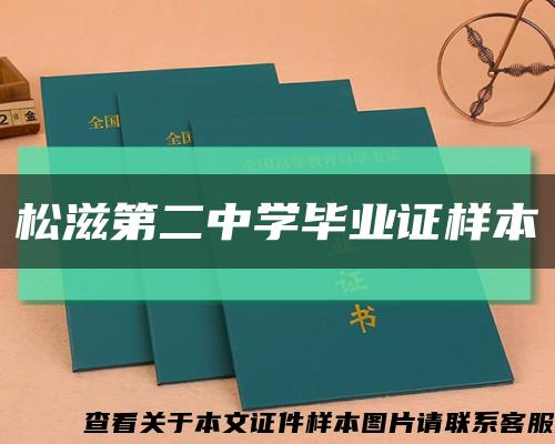 松滋第二中学毕业证样本缩略图
