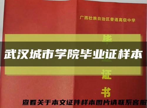 武汉城市学院毕业证样本缩略图