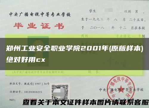 郑州工业安全职业学院2001年(原版样本)绝对好用cx缩略图