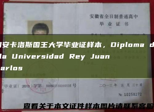 胡安卡洛斯国王大学毕业证样本，Diploma de la Universidad Rey Juan Carlos缩略图