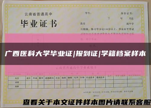 广西医科大学毕业证|报到证|学籍档案样本缩略图
