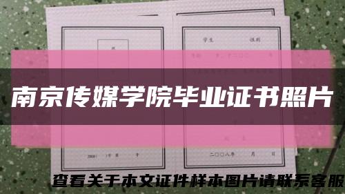 南京传媒学院毕业证书照片缩略图