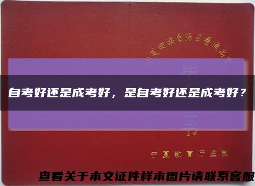 自考好还是成考好，是自考好还是成考好？缩略图