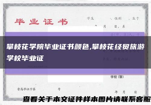 攀枝花学院毕业证书颜色,攀枝花经贸旅游学校毕业证缩略图