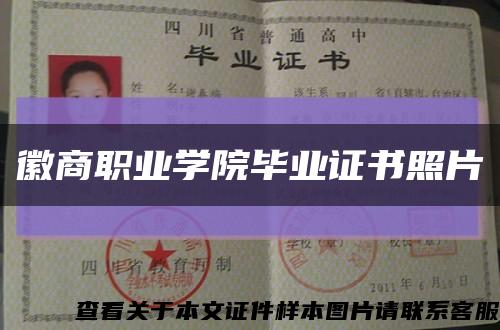 徽商职业学院毕业证书照片缩略图