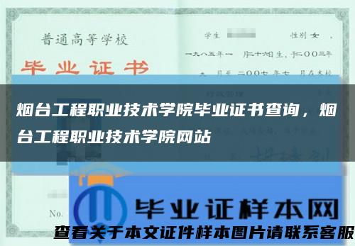 烟台工程职业技术学院毕业证书查询，烟台工程职业技术学院网站缩略图