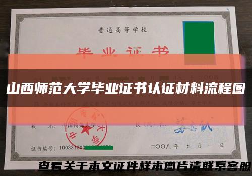 山西师范大学毕业证书认证材料流程图缩略图