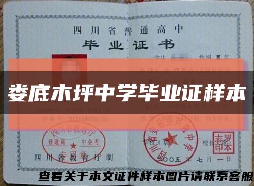 娄底木坪中学毕业证样本缩略图