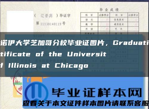 伊利诺伊大学芝加哥分校毕业证图片，Graduation certificate of the University of Illinois at Chicago缩略图