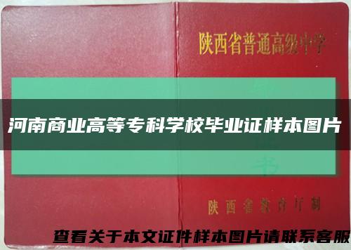 河南商业高等专科学校毕业证样本图片缩略图