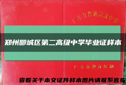 郑州郾城区第二高级中学毕业证样本缩略图