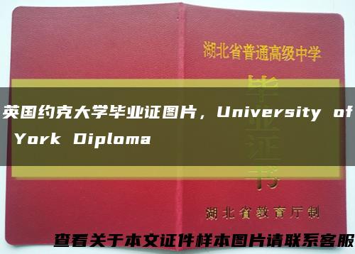 英国约克大学毕业证图片，University of York Diploma缩略图