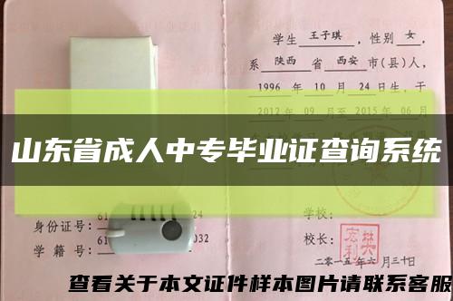 山东省成人中专毕业证查询系统缩略图