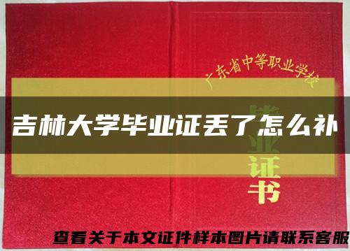 吉林大学毕业证丢了怎么补缩略图