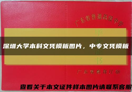 深圳大学本科文凭模板图片，中专文凭模板缩略图