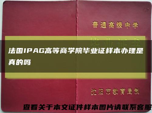 法国IPAG高等商学院毕业证样本办理是真的吗缩略图
