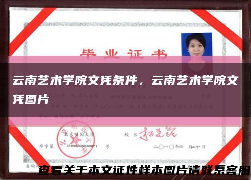 云南艺术学院文凭条件，云南艺术学院文凭图片缩略图