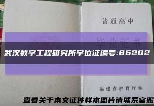 武汉数字工程研究所学位证编号:86202缩略图