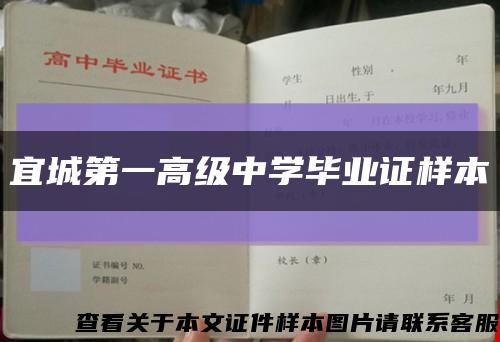 宜城第一高级中学毕业证样本缩略图