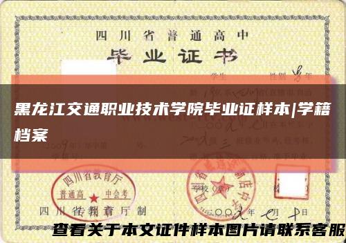黑龙江交通职业技术学院毕业证样本|学籍档案缩略图