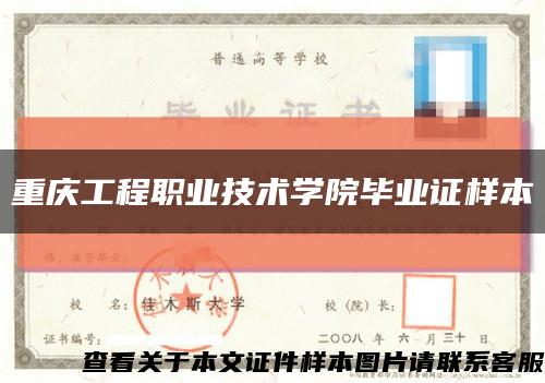 重庆工程职业技术学院毕业证样本缩略图