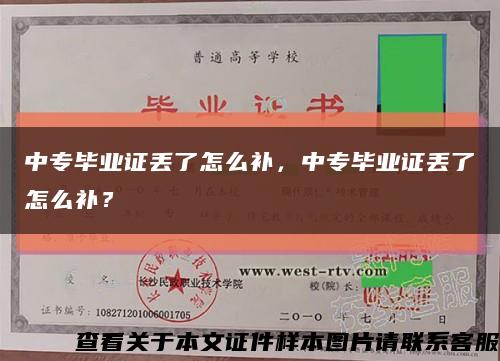 中专毕业证丢了怎么补，中专毕业证丢了怎么补？缩略图