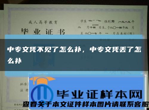 中专文凭不见了怎么补，中专文凭丢了怎么补缩略图