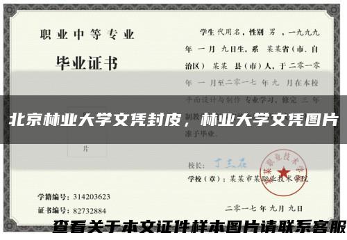 北京林业大学文凭封皮，林业大学文凭图片缩略图