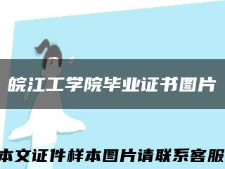 皖江工学院毕业证书图片缩略图